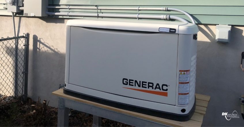 Generator installation by certified electrician