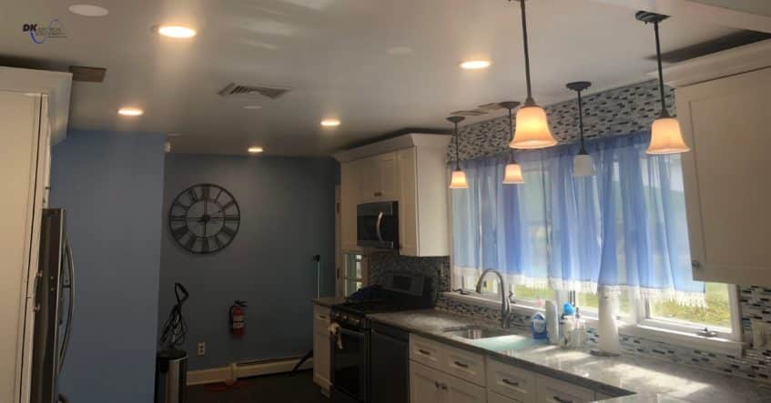 Quality light fixture installation and switch installation in South Jersey by DK Electrical.