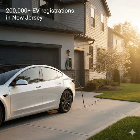 New Jersey’s EV Boom: Home EV Charger Installations Rise as the State Surpasses 200,000 Electric Vehicles